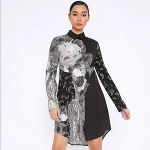 Blackmilk Vampire Spellbound Long Sleeve Business Time Shirt Dress